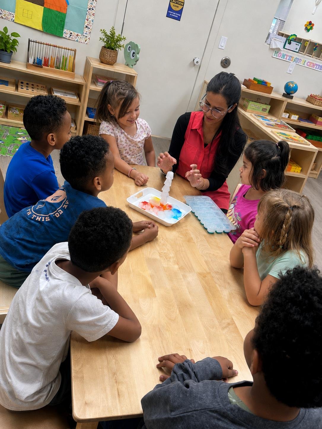 Children exploring science and nature activities